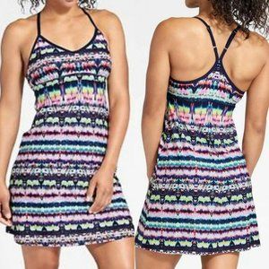 Athleta Shorebreak Swim Dress XS Multi Stretch